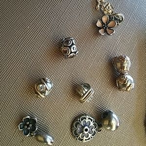 6 total Pandora & chamila charms/bracelet